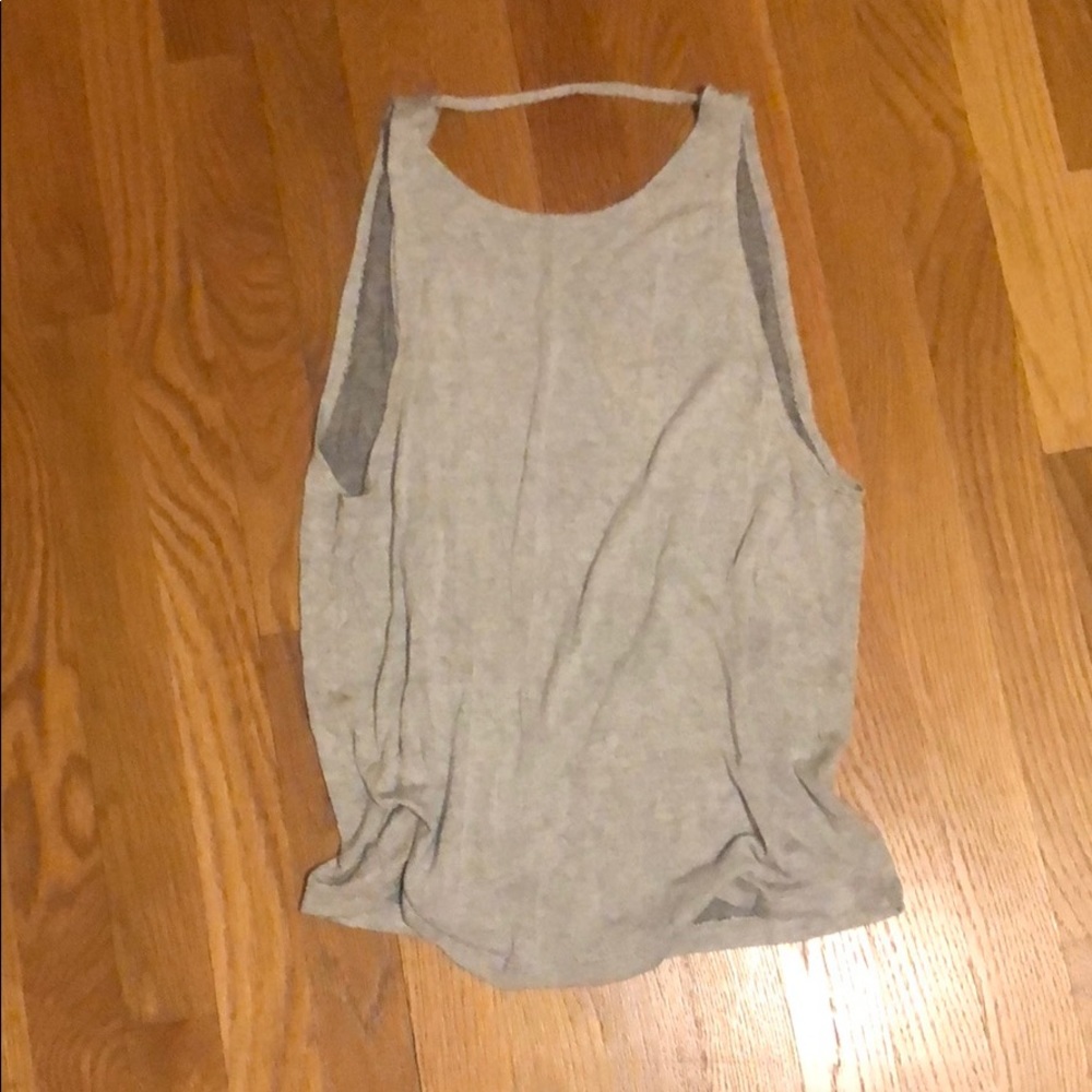 Light gray open back tank